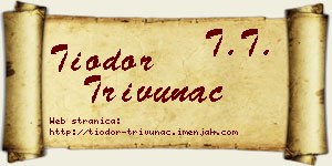 Tiodor Trivunac vizit kartica
